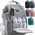 Diaper Bag Backpack | Baby Diaper Bags with Changing Station for Mom | Unisex Stylish | Gray