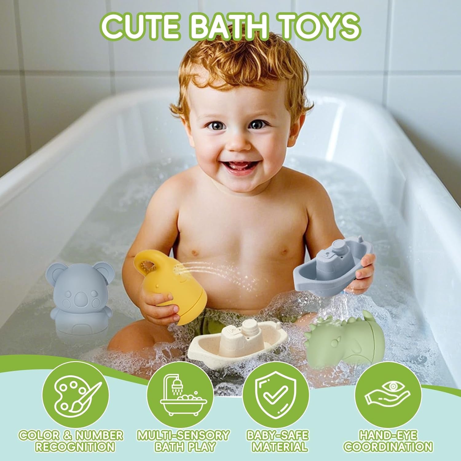 Baby bath toys 6pc