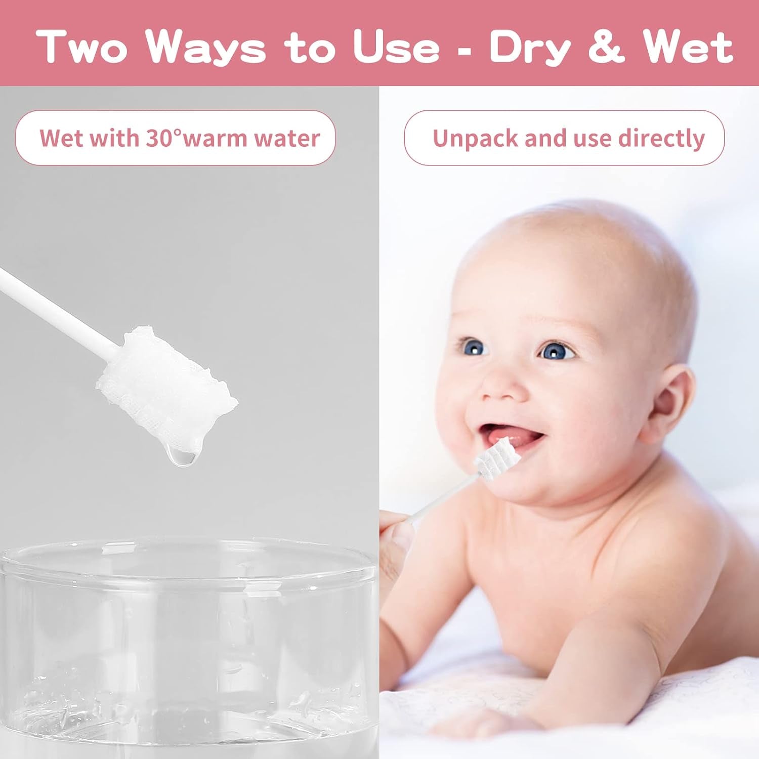 60Pcs Baby Toothbrush Disposable