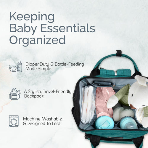 Diaper Bag Backpack | Baby Diaper Bags with Changing Station for Mom | Unisex Stylish | Gray