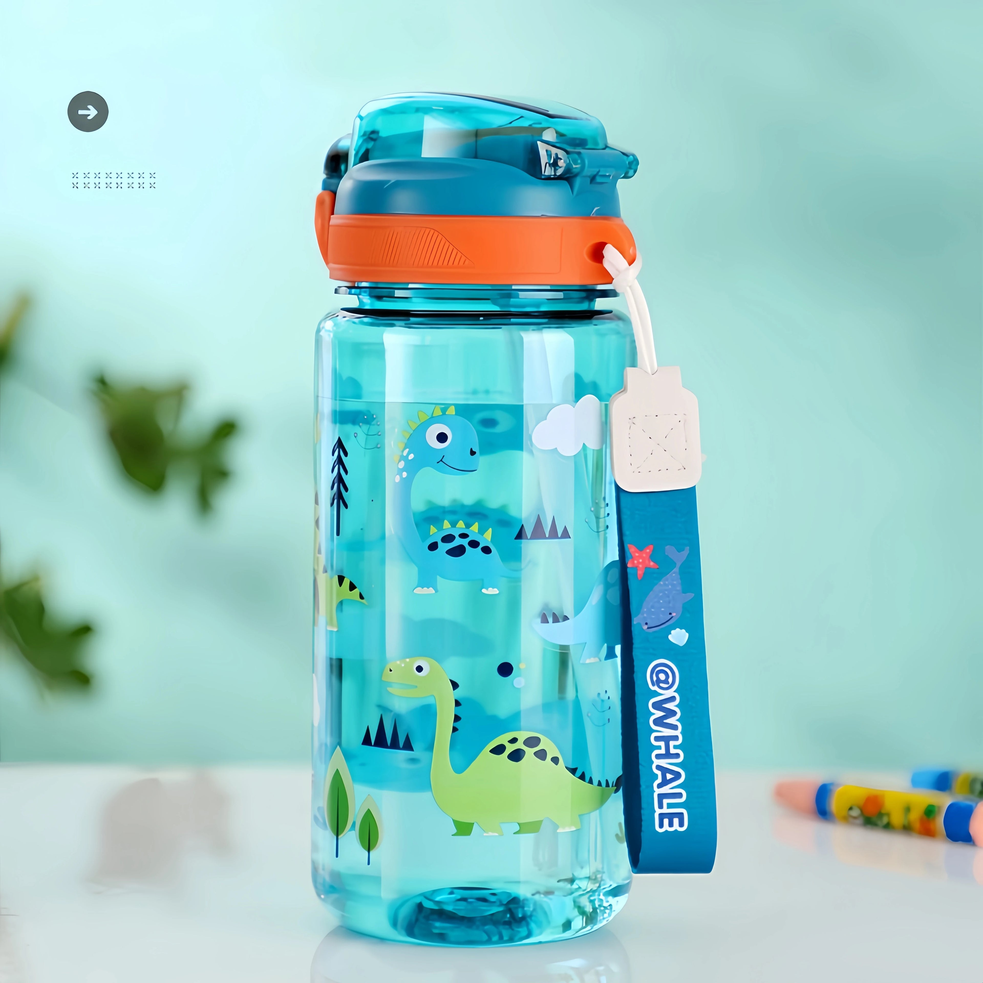 Dinosaur Water Bottle for Kids