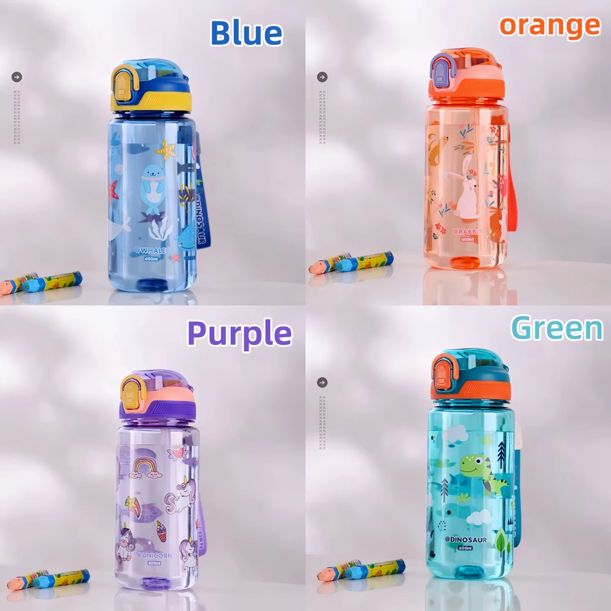 Dinosaur Water Bottle for Kids
